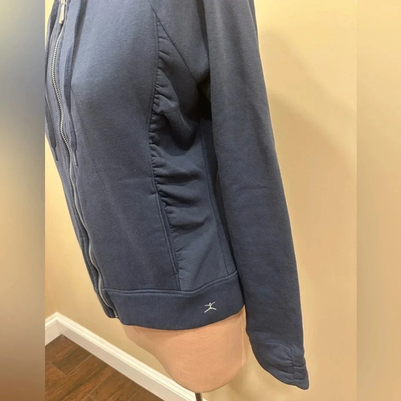 Women’s Danskin Blue Fleece Lined Zip Up Hoodie Sweatshirt Size Small - Picture 3 of 7